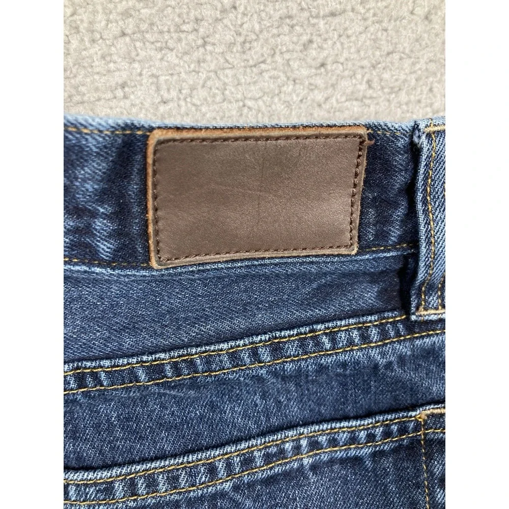 J Crew Jeans Mens 33x32‎ (32x30) Blue The Bleecker Straight Medium Wash Denim